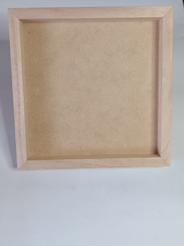 Cuadro-marco Box   20 X 20 De Madera Con Vidrio