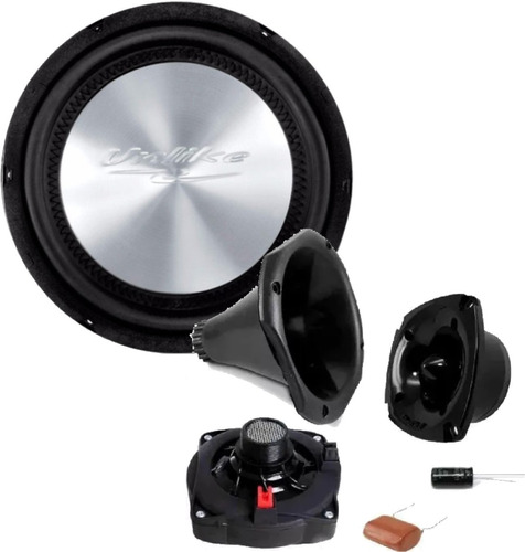 Kit Alto Falante Subwoofer 10 Unlike Driver Tweeter Corneta