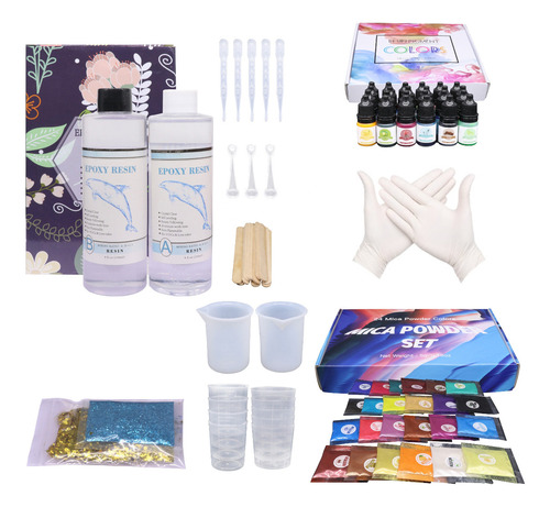 Resina Epóxica Cristal Kit Iniciación 67pcs 1.1. Diamante