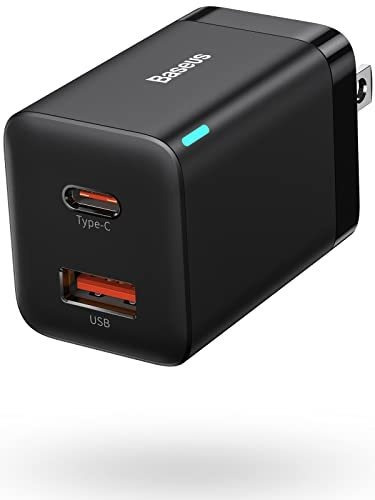 Cargador Usb C, Baseus 30w Doble Puerto Usb C Bloque Vsw27