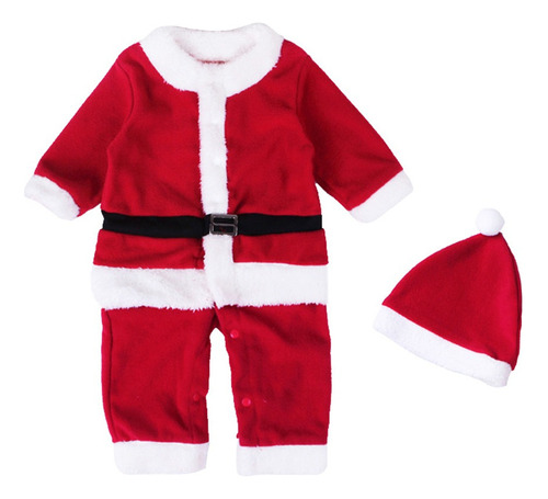 1 Set 90 Cm Estatura Niños Santa Claus Traje De Navidad Fies