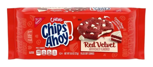 Galletas Chewy Chips Ahoy Red Velvet 272g Importado 