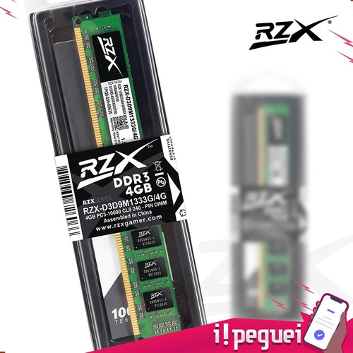 Imagem 3 de 7 de Memória Ram Rzx 4gb Ddr3 1333mhz Cl9 1.5v Original Desktop