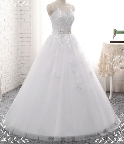 Vestido De Noiva Ruby Cristal Princesa Com Tulle Maribels
