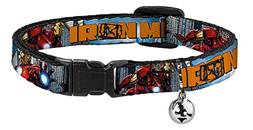 Collar Gato Iron Man Avengers, Desprendible, 8-12puLG,