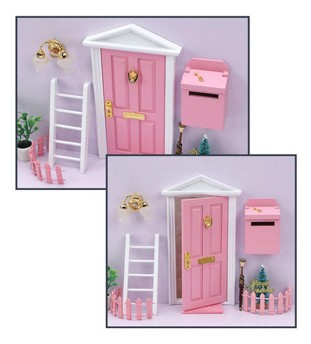 Xfw3 Kit De Puerta De Hadas En Miniatura De Casa De Muñecas