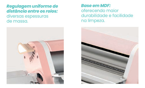 Cilindro Laminador De Massas Manual 28cm Estilo Com Cortador