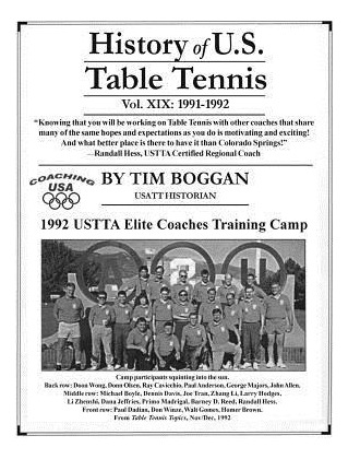 Libro History Of U.s. Table Tennis Volume 19 - Tim Boggan