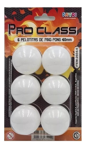 Pelota De Ping Pong Faydi