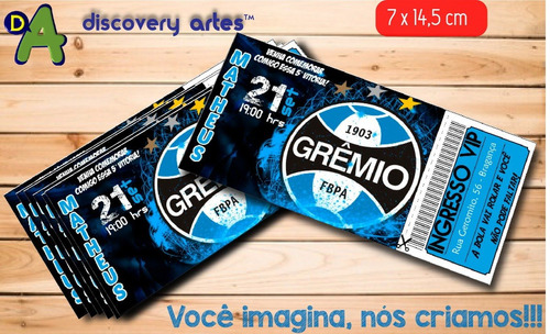 Imagem 1 de 1 de 24 Convites Ingresso Gremio