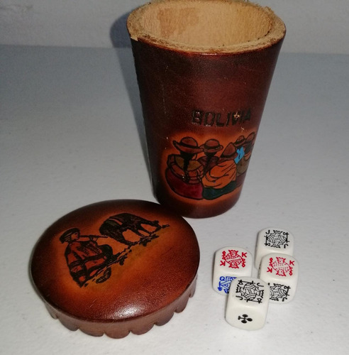 Cacho, Juego De Mesa Boliviano Artesanía Con Detalle (Usado)