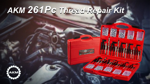 Imagen 4 de 5 de Kit Reparacion Rosca 243 Repuesto Helicoidal Taladro Hss