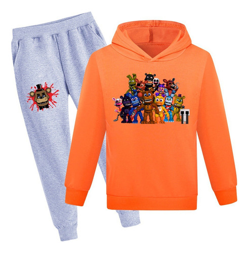 Five Nights At Freddy's Sudadera Rosa Con Capucha + Pantalón