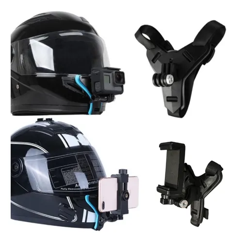 Soporte Para Gopro Casco Moto Frontal Menton Pera