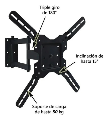 Soporte Pantalla Macformet 22 A 65 Pulgadas Articulado Msi