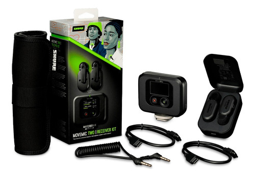 Shure, Kit De Micrófonos Inalámbricos Bluetooth Con Receptor Color Negro