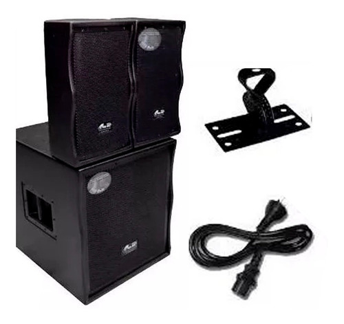 Combo Array Potenciado Gbr 2 Bafles 1000 Subwoofer 1800