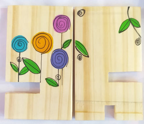 Imagen 9 de 10 de Soporte Para Celulares, Porta Celular, Hecho En Madera...