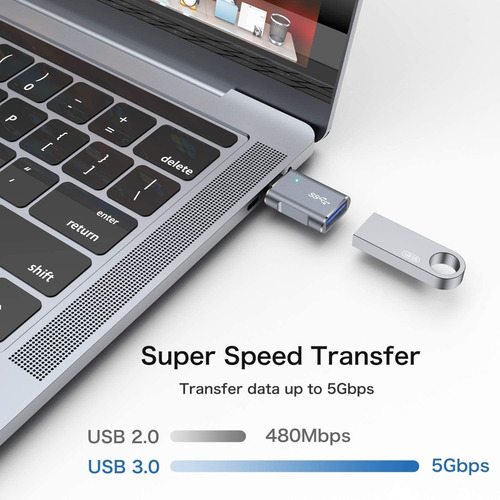 Imagen 6 de 7 de Adaptador - Usb 3.0 Hembra A Usb-c Macho
