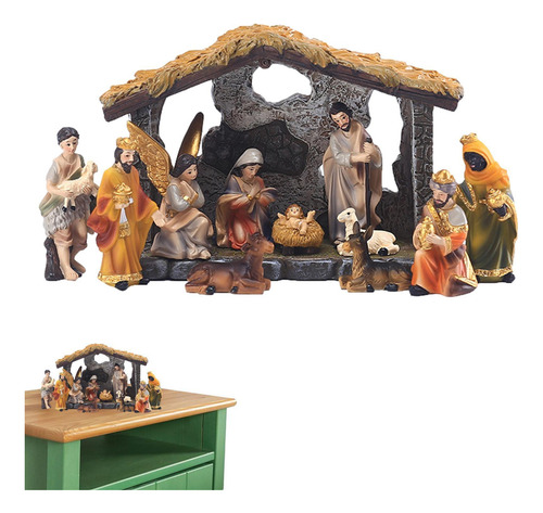 Escenas De Mesa De La Natividad 12 Unids/set De Figuritas Na