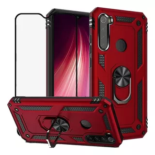 Funda Para Xiaomi Redmi Note 8 Con Uso Rudo Case + Micas