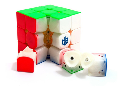 Cubo Rubik 3x3 Gan 11 M Pro Magnético Stickerless Color De La Estructura Frosted, Primary