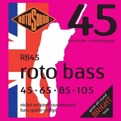 Rotosound Rb45 Roto Bass Encordado .45 Para Bajo 4 Cuerdas