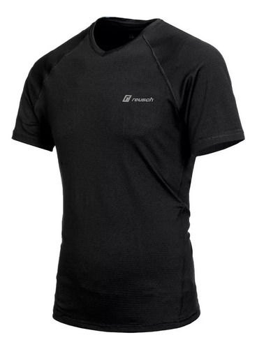 Remera Deportiva Reusch Microfibra Color Negro - Adulto