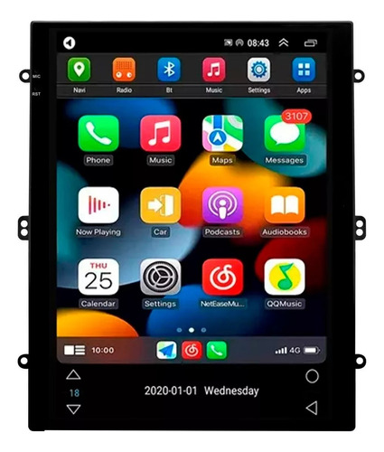 Multimidia Universal Slim Android Carplay 13 Wifi Gps 9.7p 