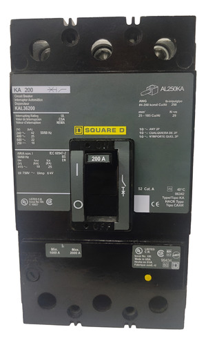 Interruptor Termomagnetico Scuare D Ka 200