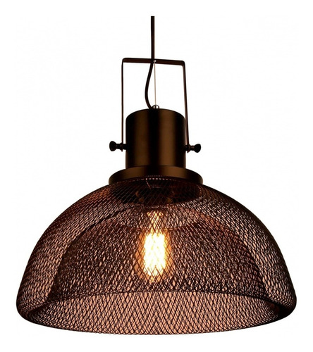 Lampara Colgante Industrial Campana E27 Metal Jaula Deco