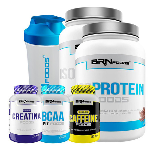 Kit 2 Whey Protein Iso Protein 900gr Foods+ Cafeína 100g