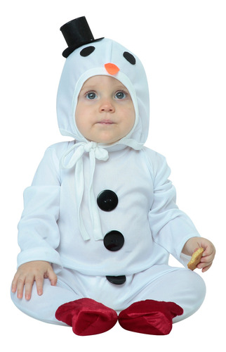 Imagen 1 de 1 de Disfraz De Navidad Snowman Muñeco De Nieve Bebé 6-12 Meses