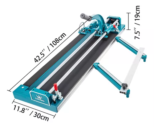 VEVOR Cortador de Azulejos de Alta Resistencia de 3/ 5in. con Tapa Rojo de  24 in Y El Riel Solo & Los Soportes Doble