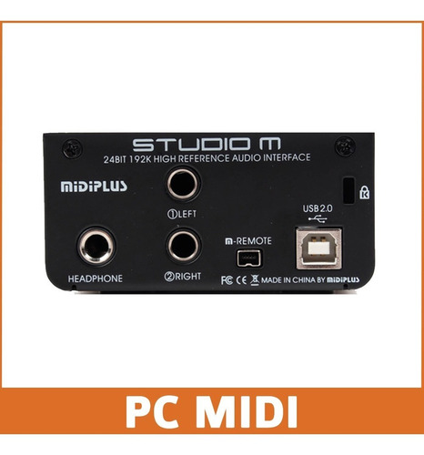 Imagen 7 de 10 de Placa Interfaz De Sonido Usb Midiplus Studio M 24bit 192khz