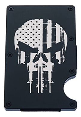 Vmstrco Us American Flag Guns Ak 47 Cráneo Grabado Minimali