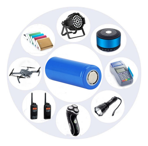 Pila Batería De Litio Recargable De 6000 Mah 3.7v Lc 26650