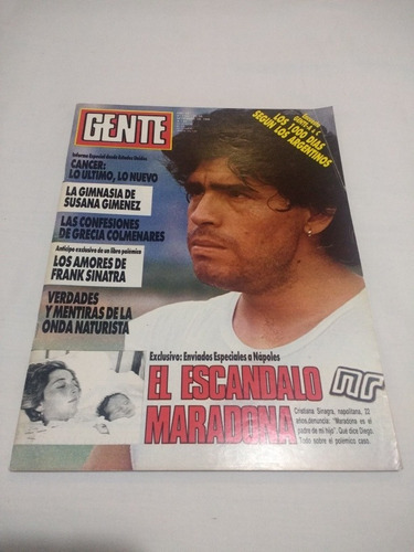 Revista Gente 1105 - Escándalo Maradona Hijos - 1986