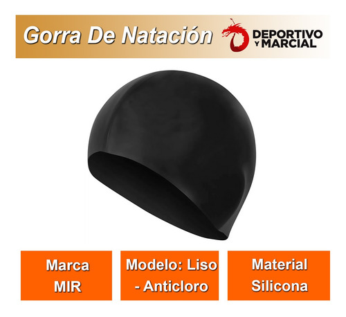 Imagen 2 de 6 de Gorra De Natación Marfed Silicona Unisex Gorro Pile Aquagym