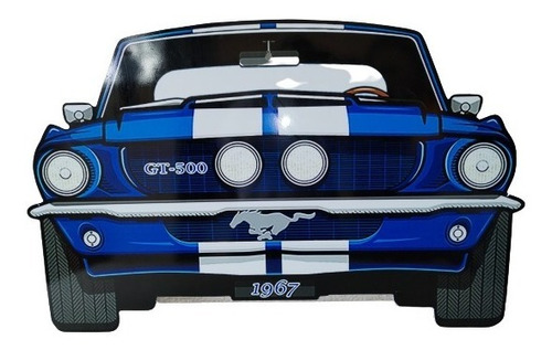 Cuadro Decorativo Automovilismo  Mustang Azul