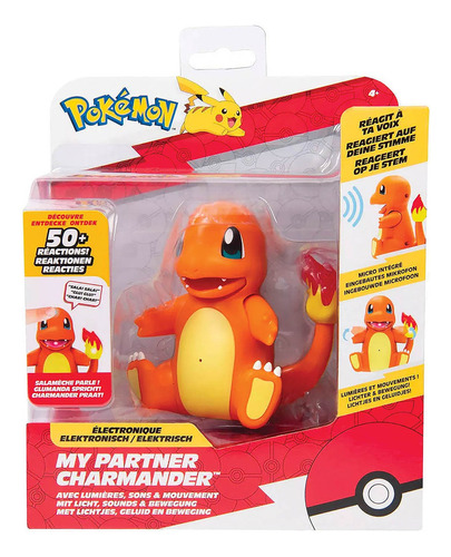 Boneco Pokemon Charmander Com Som E Luz 2663 Sunny