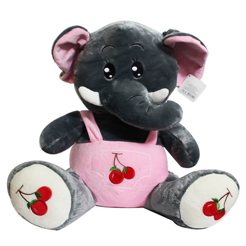 Peluche Elefante 50  Cm  Anti Alérgico Con Sonido