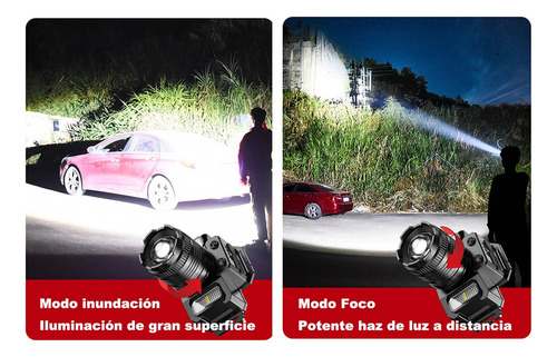 Lampara Recargable Led Minera Accesorios Tacticos Camping
