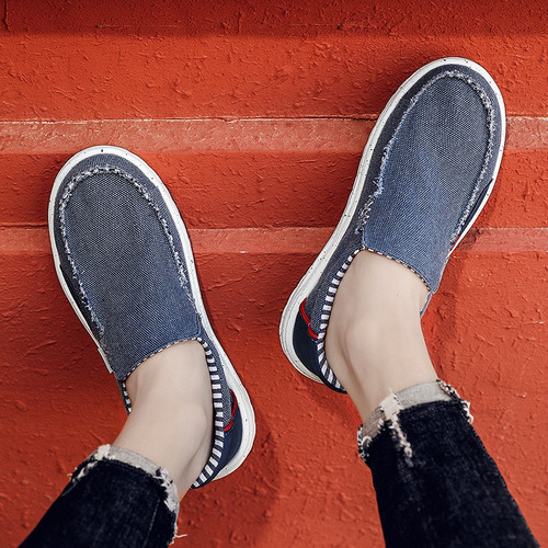 Zapatos De Lona Para Hombre Casual Caminar Tenis