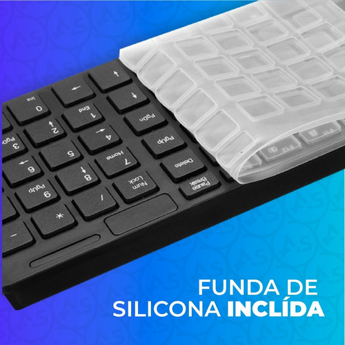 Imagen 6 de 10 de Kit Teclado Y Mouse Inalambrico Usb Combo Periféricos Pc