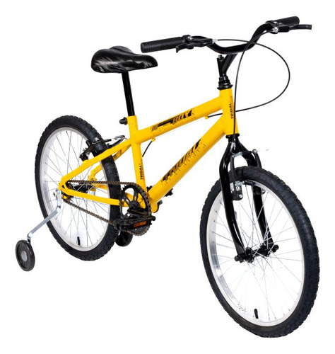 Bicicleta Mtb para niños Aro 20 con rueda lateral, color negro