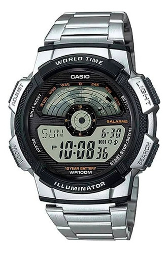 Reloj Casio Malla De Acero Inoxidable Ae-1100-wd-1avdf Febo