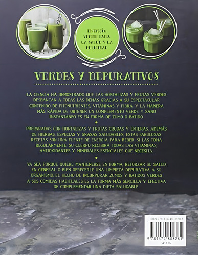 Verdes Y Depurativos, de VV. AA.. Editorial Parragon, tapa pasta blanda en español, 2015