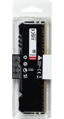 Imagen 6 de 7 de Memoria RAM Fury Beast RGB gamer color negro 16GB 1 Kingston KF436C18BBA/16