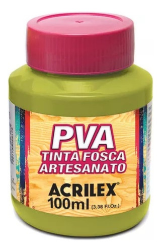 Tinta Fosca Artesanato Pva 100ml Verde Pistache Acrilex 6un